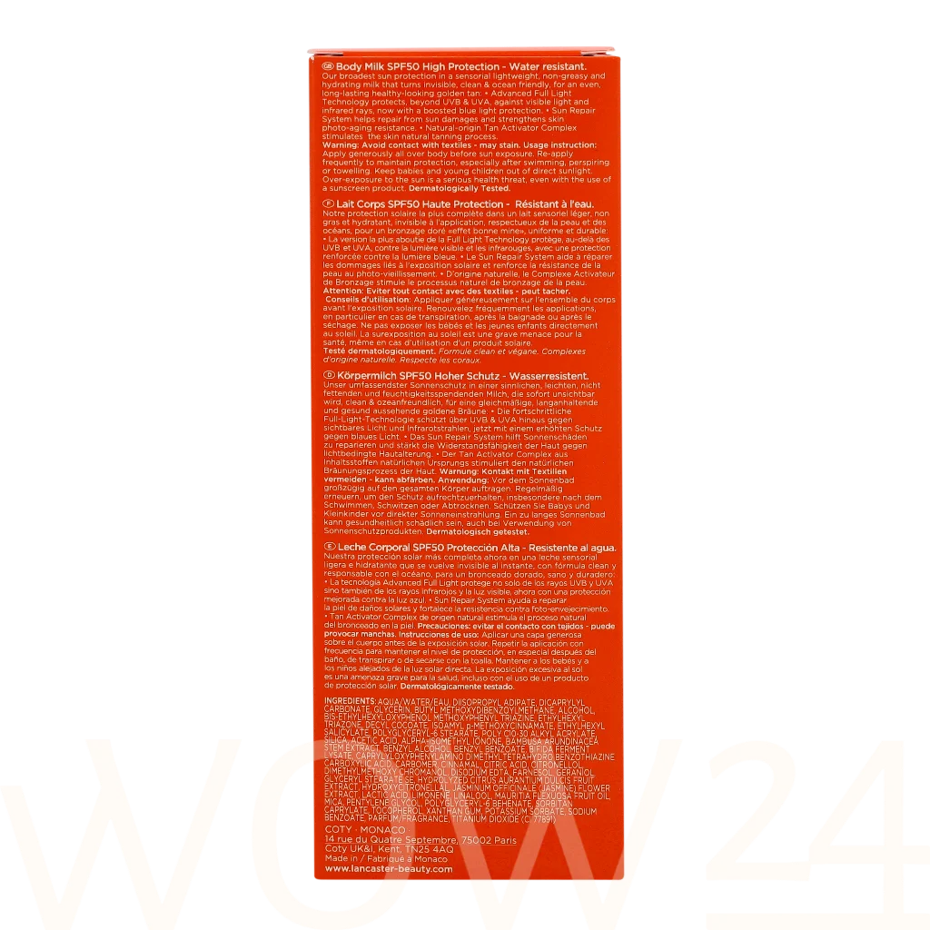 Lancaster Lancaster Sun Beauty Comfort Milk SPF50 175 ml Unisex Įdegio losjonai