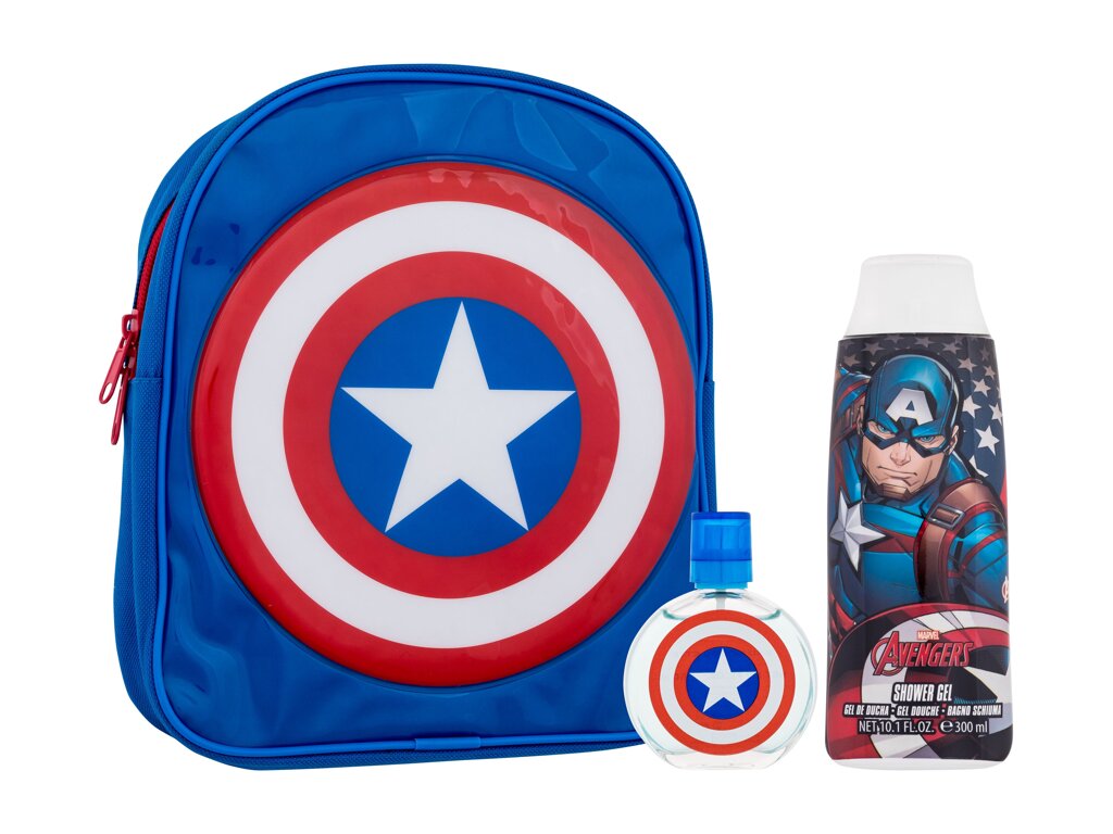 Marvel Captain America 50ml Edt 50 ml + Shower Gel 300 ml + Bag Kvepalai Vaikams EDT Rinkinys