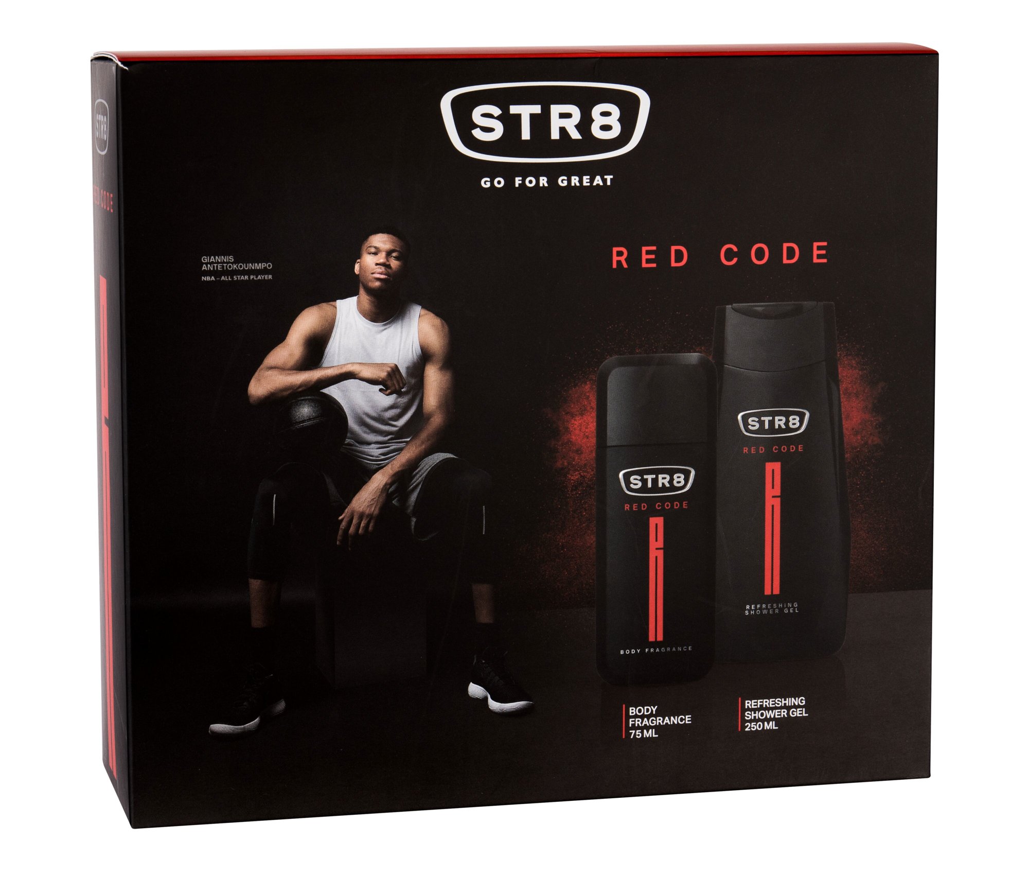 STR8 Red Code 75ml Deodorant 75 ml + Shower Gel 250 ml dezodorantas Rinkinys (Pažeista pakuotė)