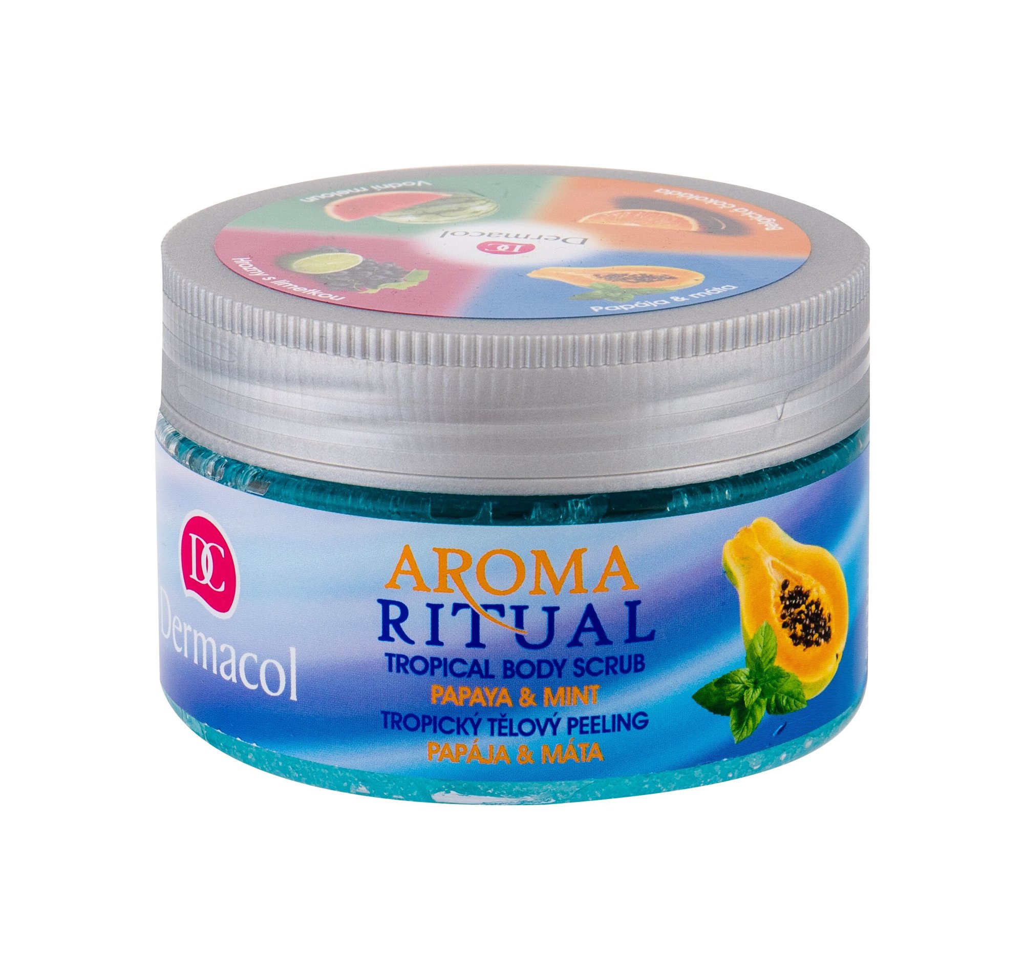 Dermacol Aroma Ritual Papaya & Mint 200g kūno pilingas (Pažeista pakuotė)