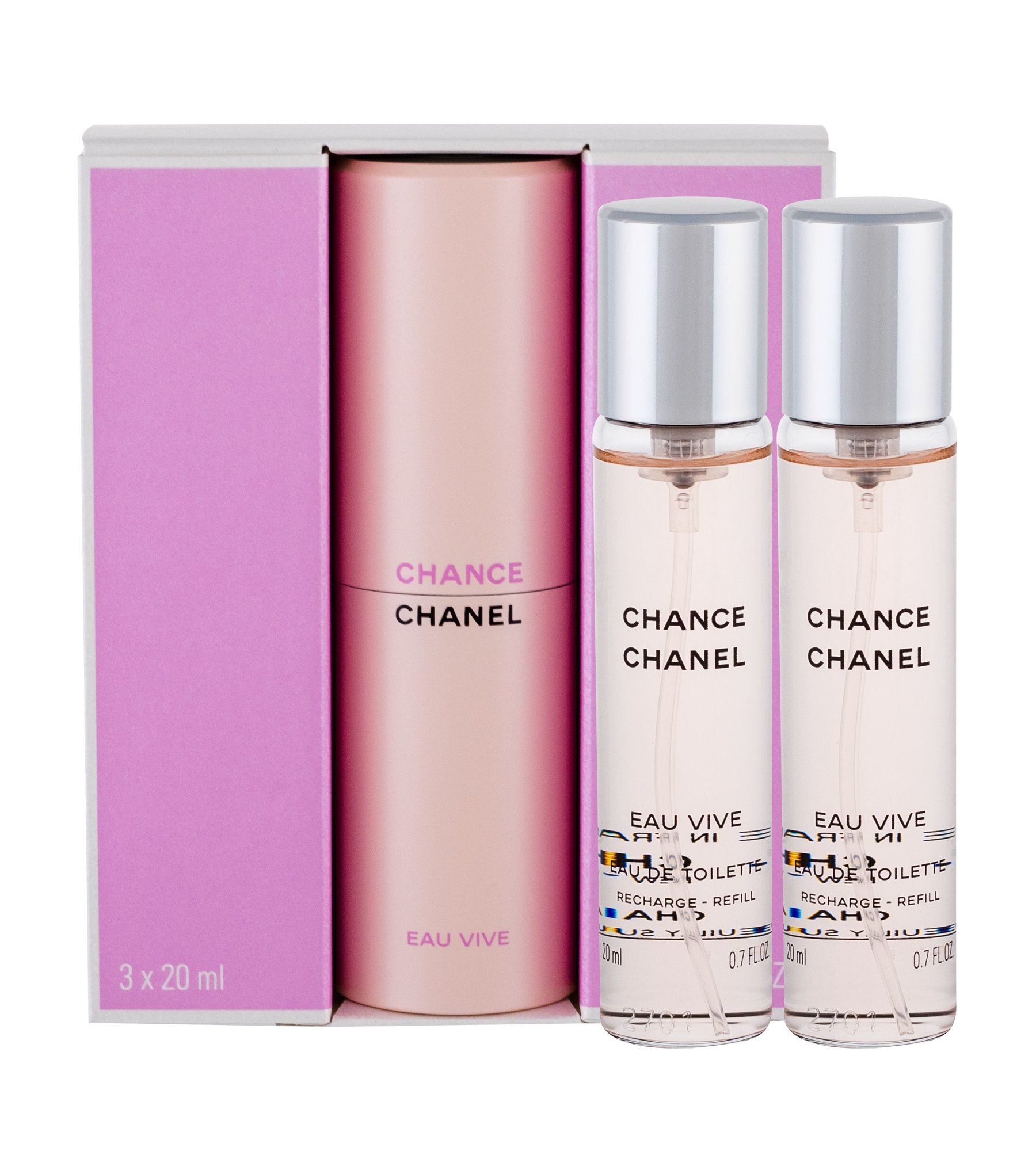 Chanel Chance Eau Vive 3x20ml Kvepalai Moterims EDT (Pažeista pakuotė)