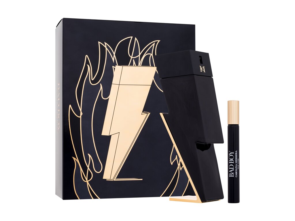 Carolina Herrera Bad Boy Eau De Toilette 100 ml Edt 100 ml + Edt 10 ml Damaged box Set