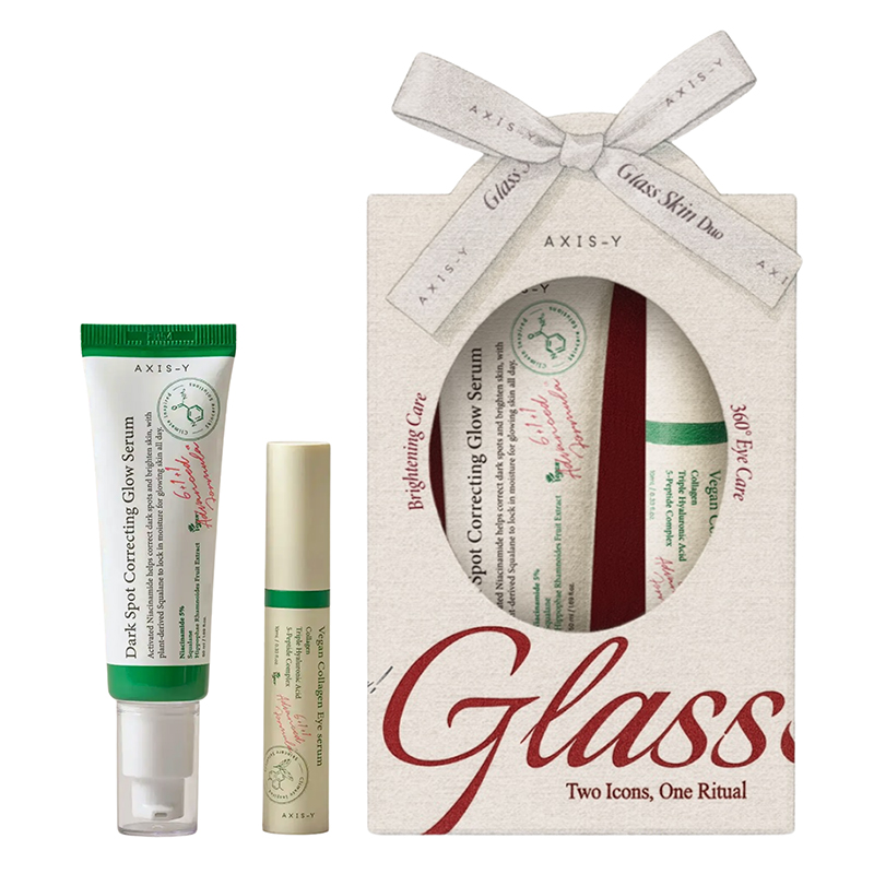 Axis-Y [AXIS-Y] Glass Skin Duo Set, 50 ml face serum + 10 ml eye serum Unisex