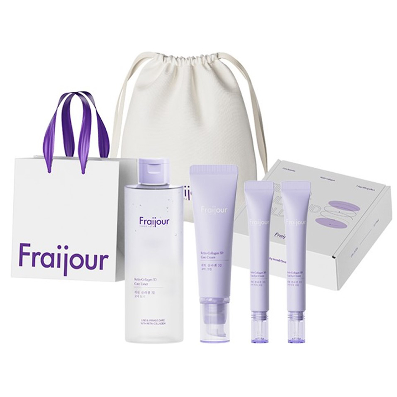 Fraijour Fraijour Retin Collagen 3D Core Gift Set tonikas 250 ml., kremas 50 ml.,  paakių kremas 15 ml x 2, medžiaginis mai&scaron;elis, popierinis mai&scaron;elis Unisex Korean cosmetic Rinkinys