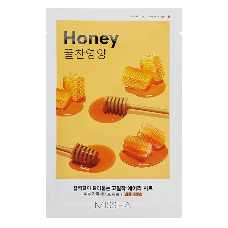 Missha MISSHA Airy Fit Sheet Mask Honey 1 pcs Veido kaukė