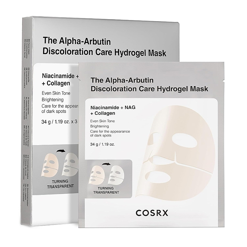 COSRX COSRX Arbutin Discoloration Care Hydrogel Mask, 34g * 3 pcs Veido kaukė