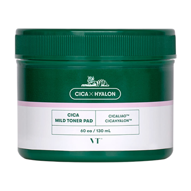 VT Cosmetics VT COSMETICS Cica Mild Toner Pad 60 pcs valomasis vanduo veidui