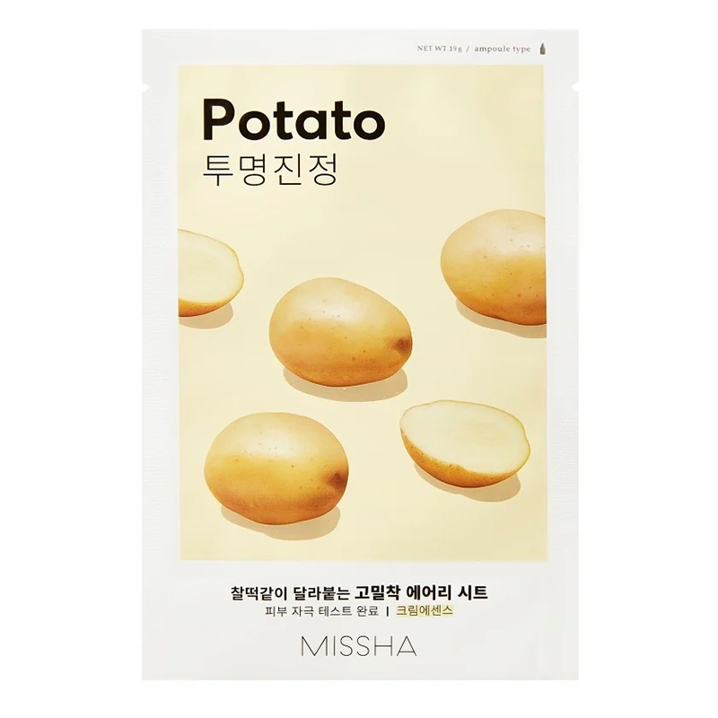Missha MISSHA Airy Fit Sheet Mask Potato 1 pcs Veido kaukė