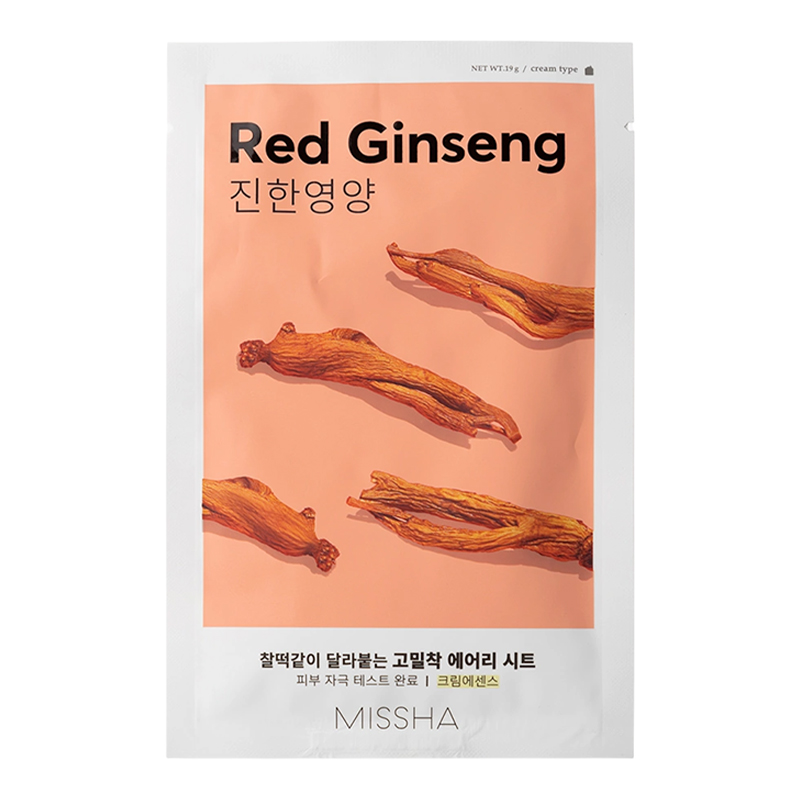 Missha MISSHA Airy Fit Sheet Mask Red Ginseng 1 pc Veido kaukė