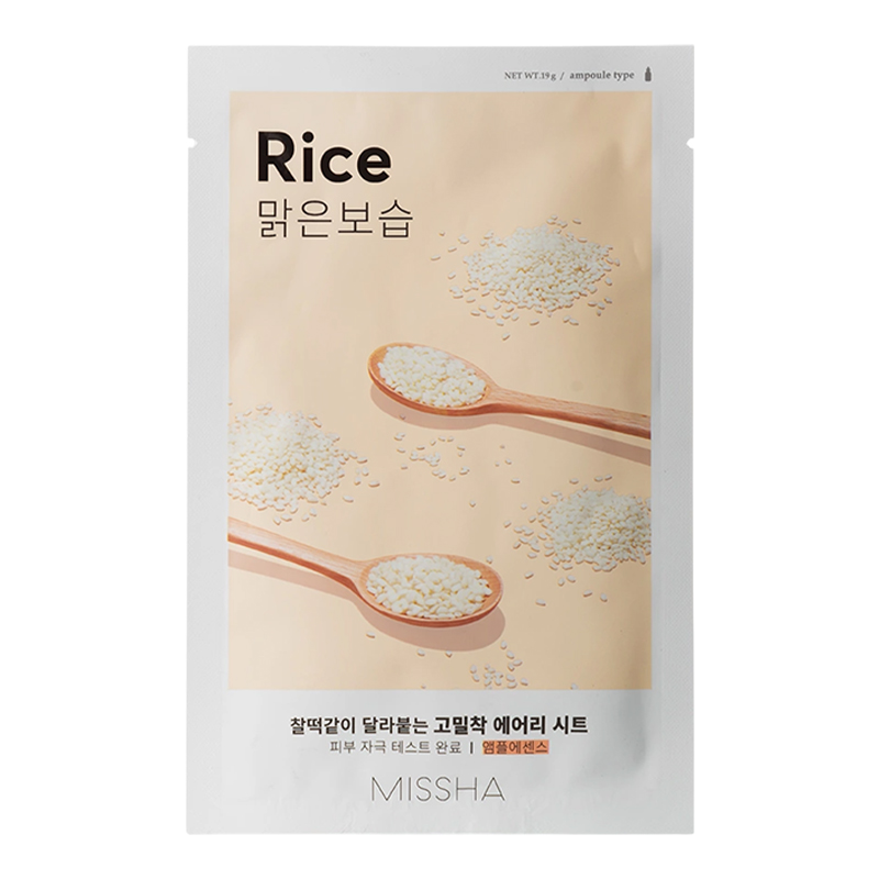 Missha MISSHA Airy Fit Sheet Mask Rice 1 pc Veido kaukė