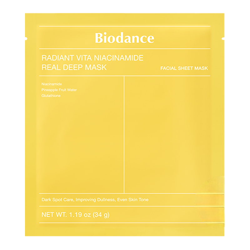 Biodance BIODANCE Radiant Vita Niacinamide Real Deep Mask 1 pc Veido kaukė