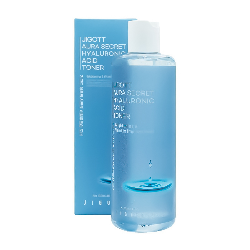 Jigott [JIGOTT] Facial toner HYALURON Aura Secret Hyaluronic Acid Toner, 300 ml valomasis vanduo veidui
