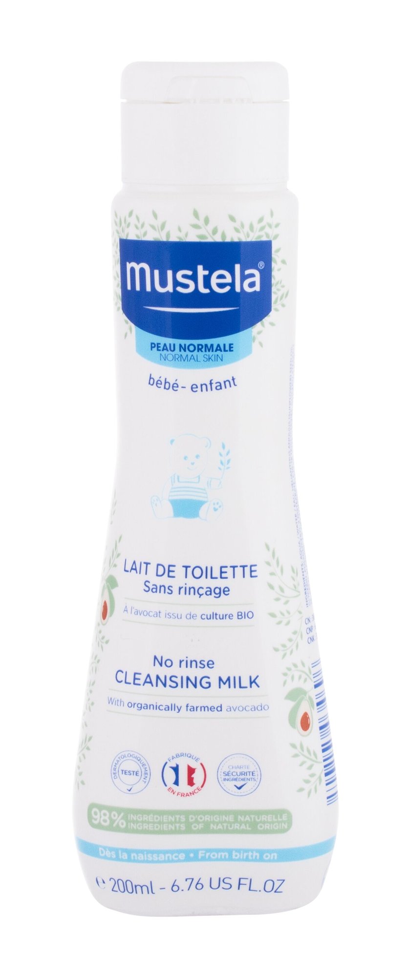 Mustela Bébé No Rinse Cleansing Milk kūno losjonas