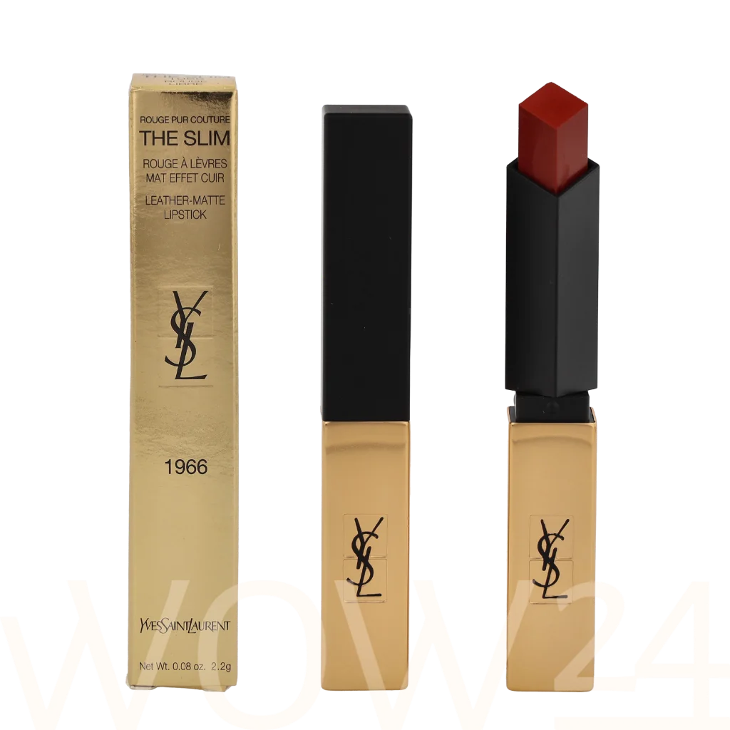 Yves Saint Laurent YSL Rouge Pur Couture The Slim Leather Matte Lipstick 2.2 g natūrali veido odos priežiūros priemonė