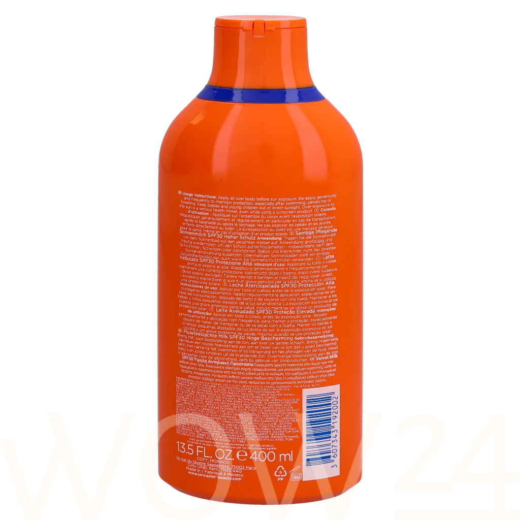 Lancaster Lancaster Sun Beauty Velvet Tanning Milk SPF30 400 ml Unisex Įdegio losjonai