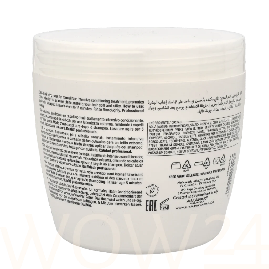 Alfaparf Alfaparf Semi Di Lino Illuminating Mask 500 ml plaukų kaukė