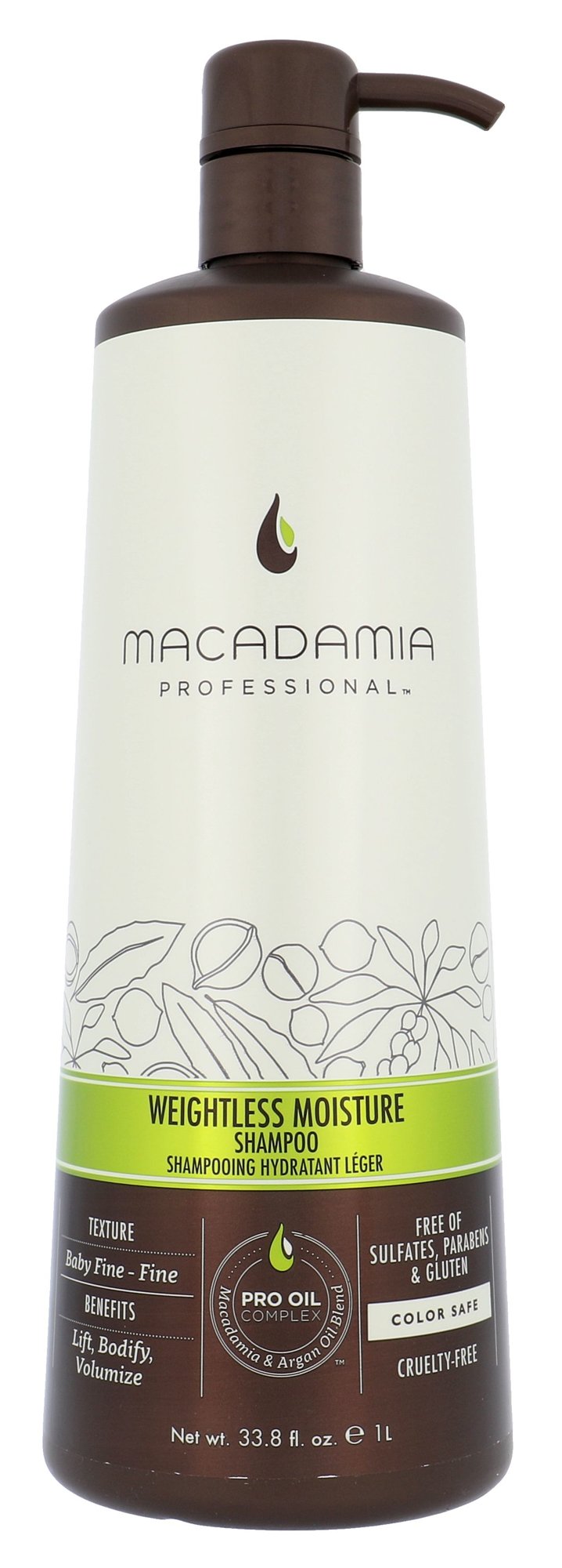 Macadamia Professional Weightless Moisture 1000ml šampūnas