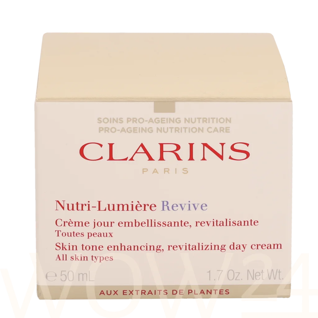  Clarins Nutri-Lumiere Revive Revitalizing Day Cream 50 ml natūrali veido odos priežiūros priemonė