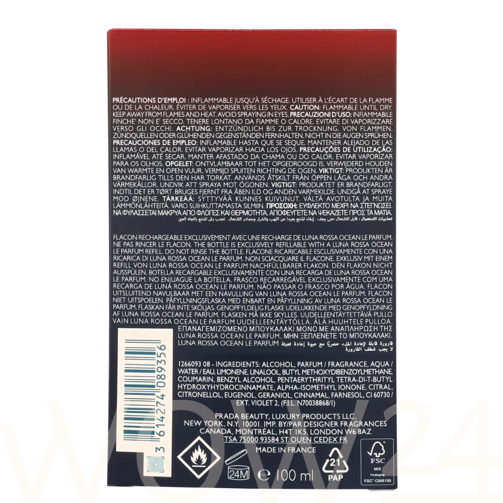 Prada Prada Luna Rossa Ocean Pour Homme Parfum Spray 100 ml kvepalai Vyrams