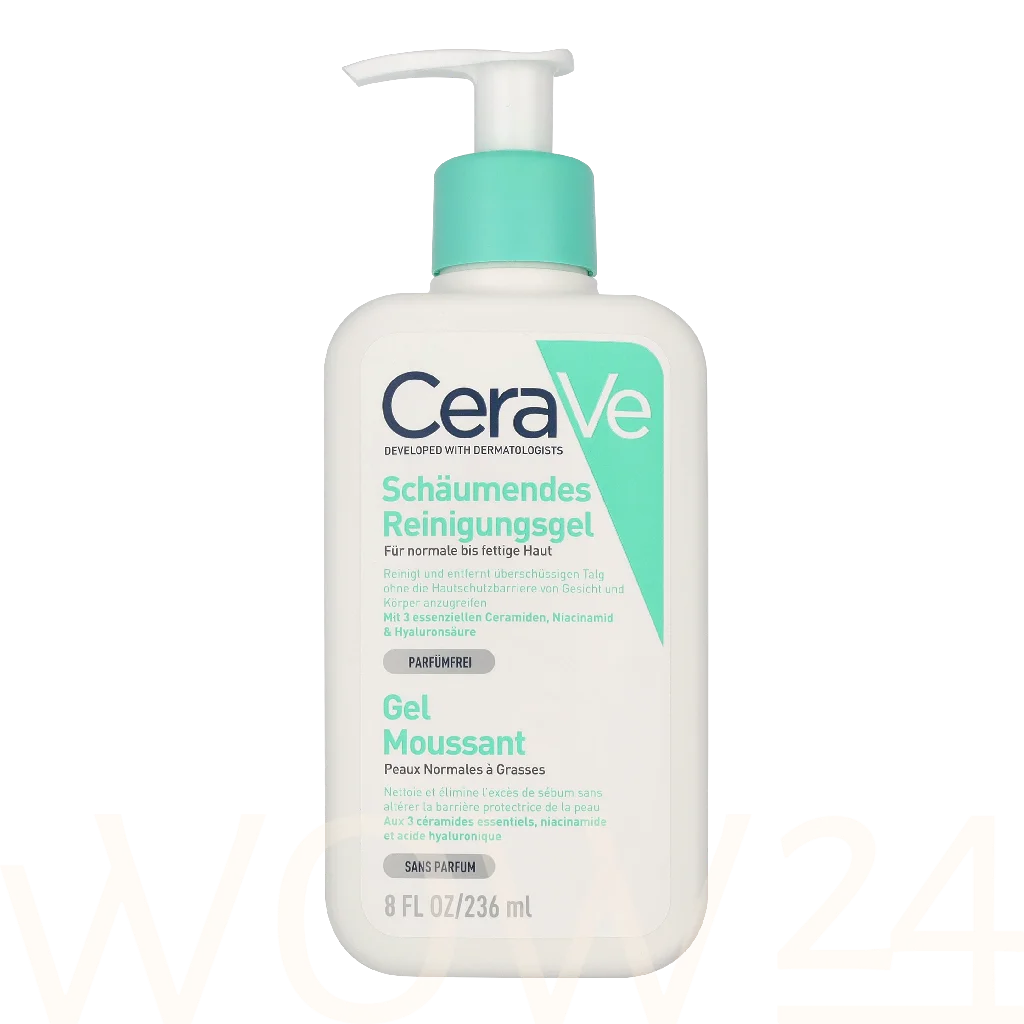 CeraVe Cleansing Foaming Gel for Normal to Oily Skin (Foaming Cleanser) 236ml Moterims