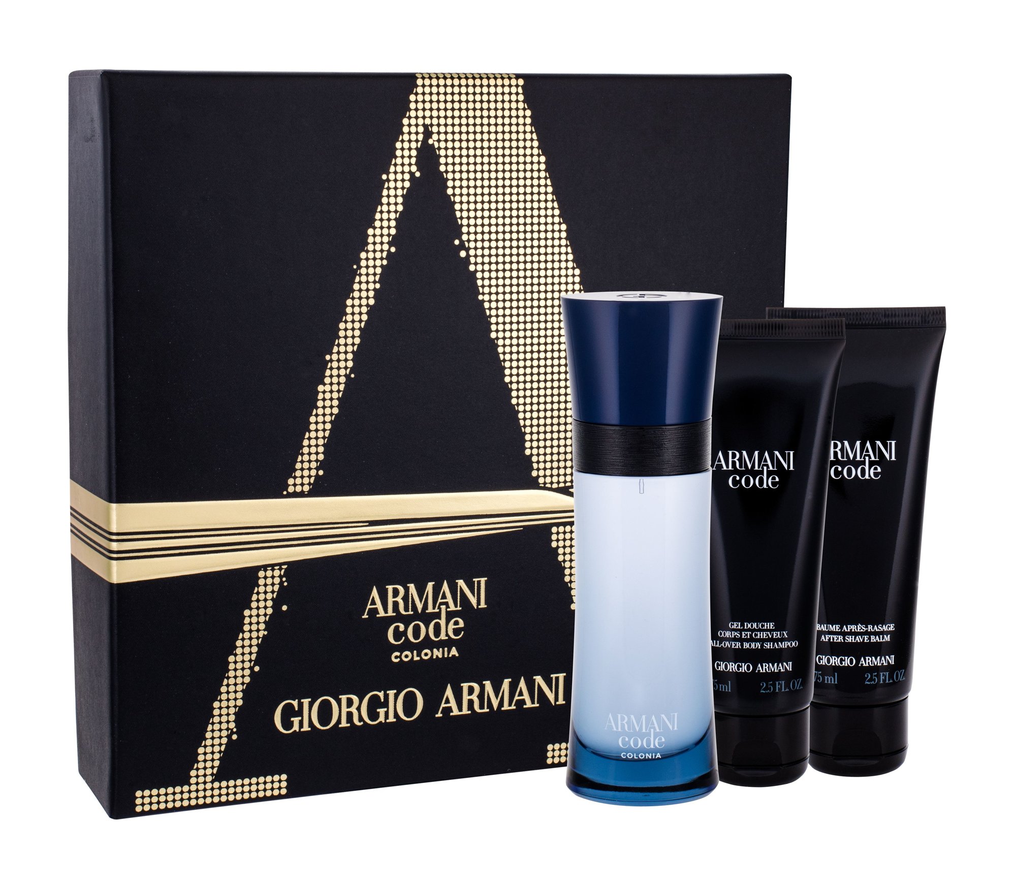 Giorgio Armani Code Colonia 75ml Edt 75 ml + Shower Gel 75 ml + Aftershave Balm 75 ml Kvepalai Vyrams EDT Rinkinys