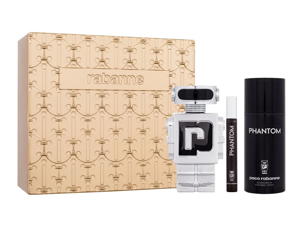 Rabanne Phantom Eau De Toilette 100 ml Edt 100 ml + Deodorant 150 ml + Edt 10 ml Set