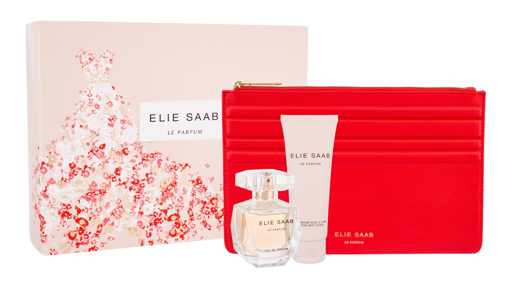 Elie Saab Le Parfum 50ml Edp 50ml + 75ml Body lotion + Handbag (purse) Kvepalai Moterims EDP Rinkinys