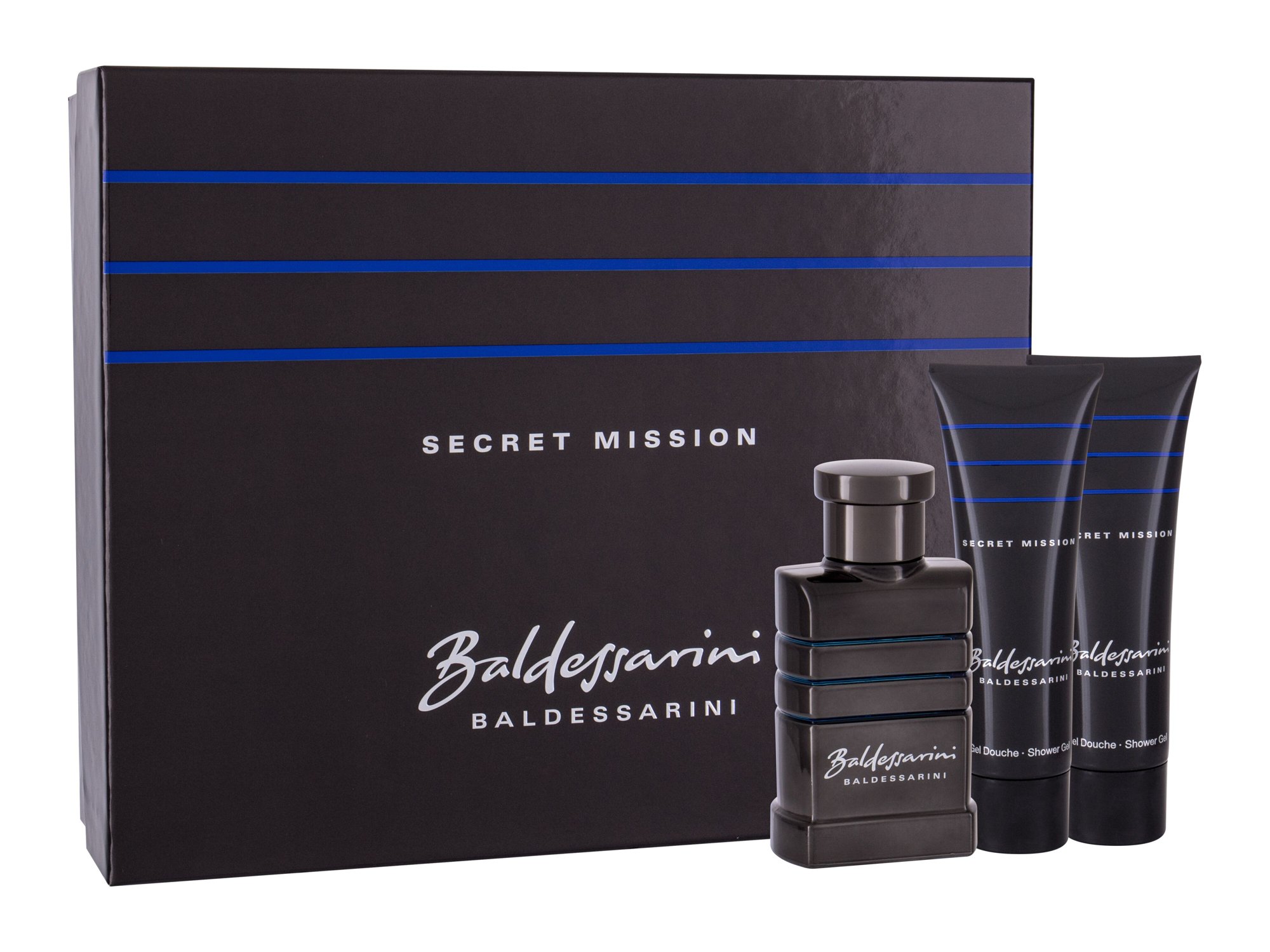 Baldessarini Secret Mission 50ml Edt 50 ml + Shower Gel 2x 50 ml Kvepalai Vyrams EDT Rinkinys (Pažeista pakuotė)