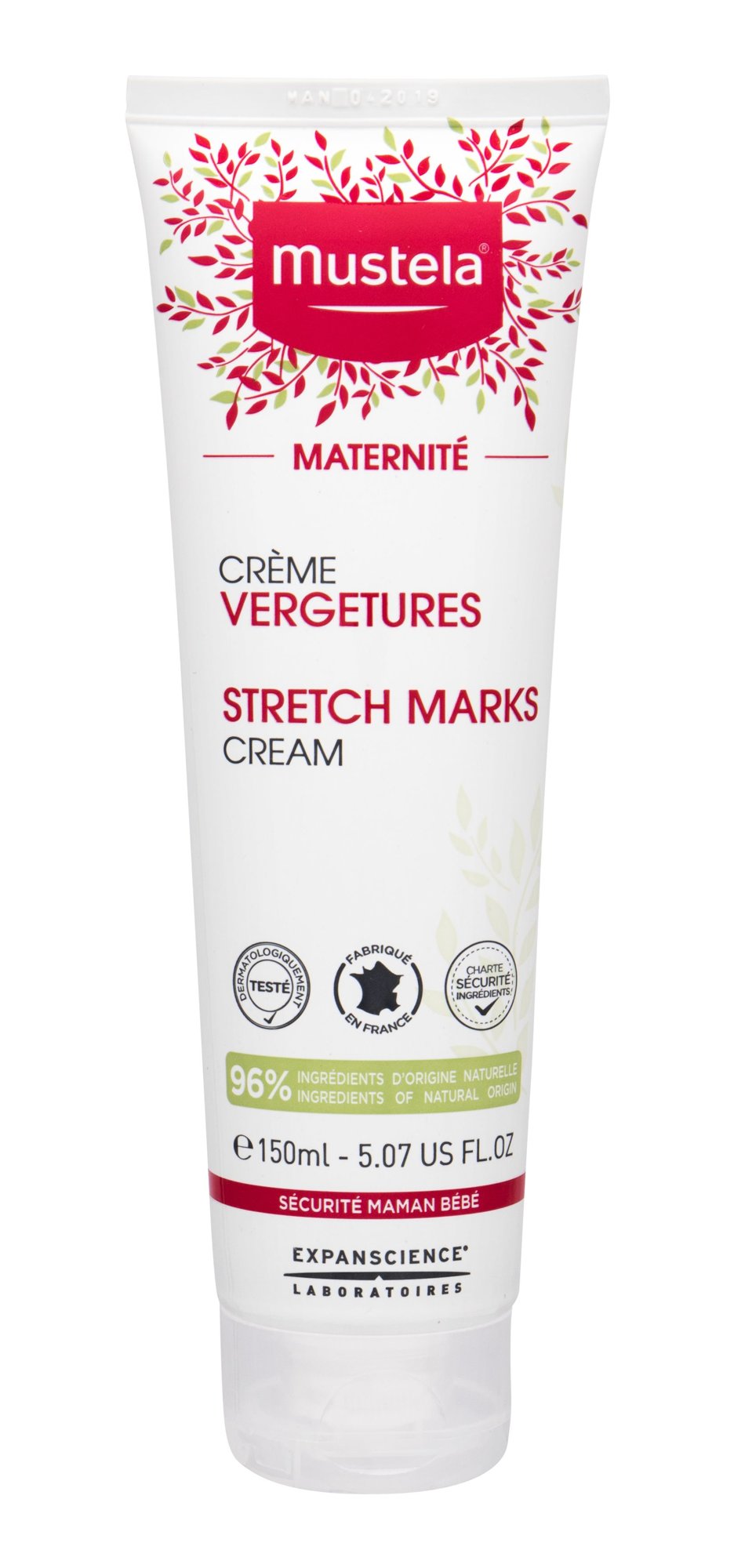 Mustela Maternité Stretch Marks Cream 150ml priemonė celiulitui ir strijoms (Pažeista pakuotė)