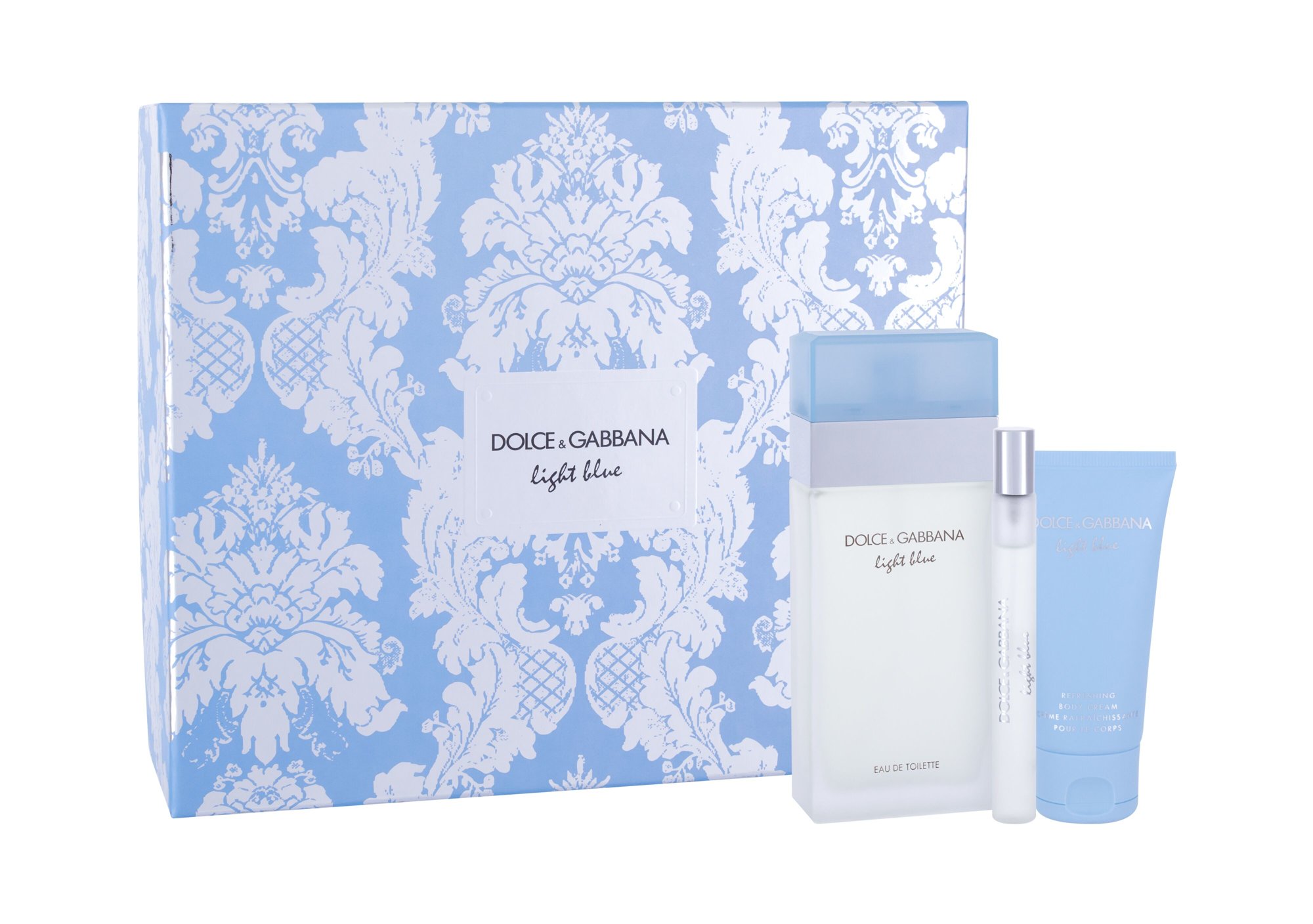 Dolce&Gabbana Light Blue 100ml Edt 100 ml + Body Cream 50 ml + Edt 10 ml Kvepalai Moterims EDT Rinkinys