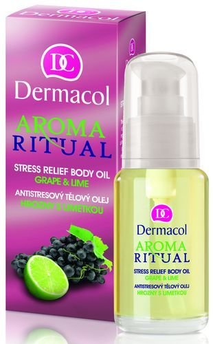 Dermacol Aroma Ritual Stress Relief Body Oil Grape & Lime 50ml priemonė masažui