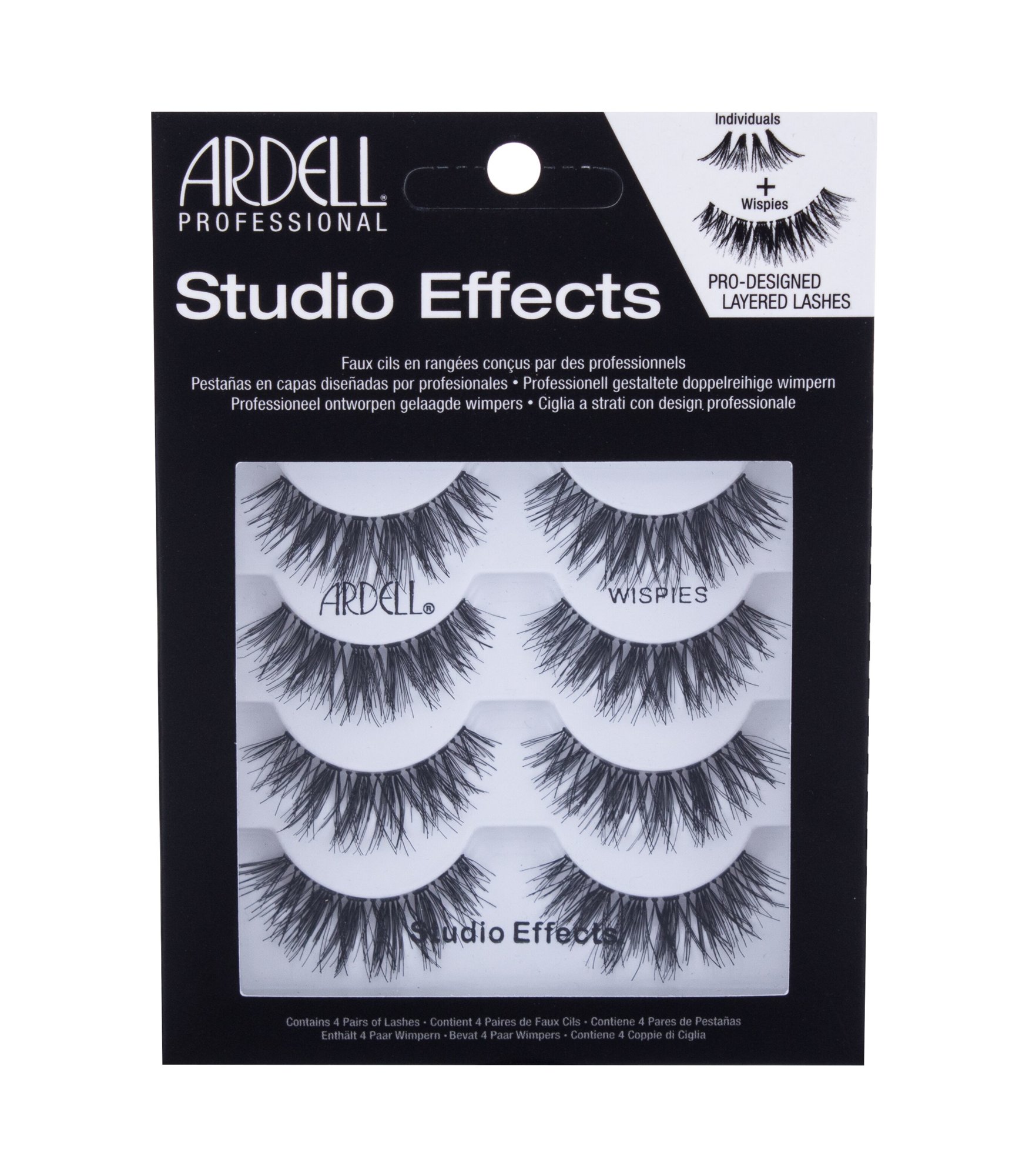 Ardell Studio Effects Wispies 4vnt dirbtinės blakstienos (Pažeista pakuotė)