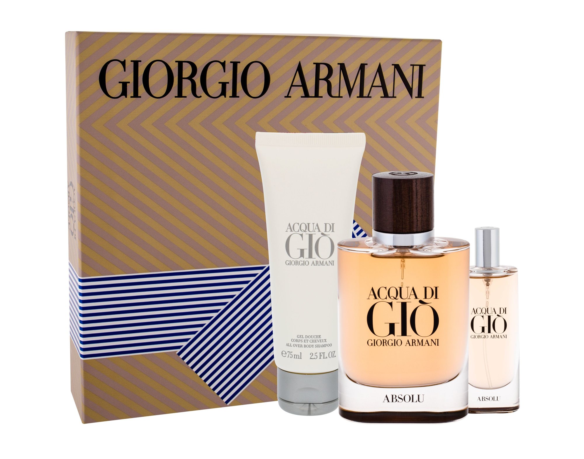 Giorgio Armani Acqua di Gio Absolu 75ml Edp 75 ml + Edp 15 ml + Shower Gel 75 ml Kvepalai Vyrams EDP Rinkinys