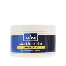 Alpa Universal massage cream for a feeling of relaxation and freshness 250ml sveikatos apsaugai