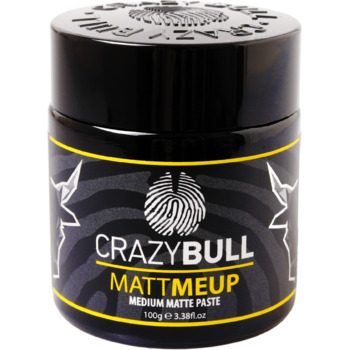 Crazy Bull MattMeup Medium Matte Paste Plaukų kremas Plaukus fiksuojantis kremas Vyrams