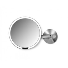 Simplehuman Network wall mirror Sensor with LED lighting, 5x magnification - Shiny stainless steel