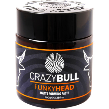 Crazy Bull Funky Head Matte Forming Paste Plaukų kremas Plaukus fiksuojantis kremas Vyrams