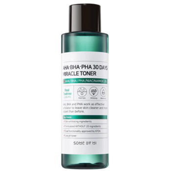 Some By Mi AHA.BHA.PHA 30 Days Miracle Toner 150ml Korėjietiška priemonė aknės ir spuogų pažeistai odai thumbnail 1