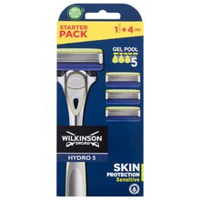 Wilkinson Sword Hydro 5 Skin Protection Sensitive 3 pcs savaiminio įdegio kremas