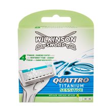 Wilkinson Sword Quattro Titanium Sensitive ( 8 pcs ) - Spare head savaiminio įdegio kremas