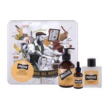 PRORASO Wood & Spice Beard Wash Set - Beard Wash Gift Set 330ml savaiminio įdegio kremas