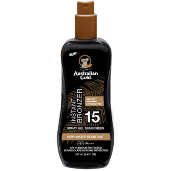 Australian Gold Instant Bronzer Spray Gel Sunscreen Kūno losjonas nuo saulės Apsauginė priemonė nuo saulės Moterims