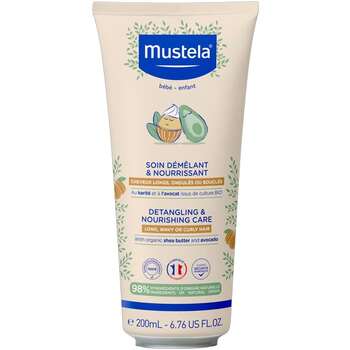 Mustela B&eacute;b&eacute; Detangling & Nourishing Care Nenuplaunama plaukų priežiūros priemonė