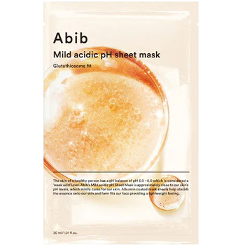 Abib Glutathiosome Mild Acidic pH Sheet Mask Veido kaukė Unisex