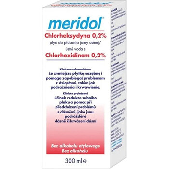 Meridol Mouthwash with chlorhexidine Kraujuojančių dantenų priežiūros priemonė Unisex