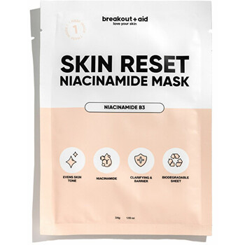 Breakout+aid Soothing mask with niacinamide Niacinamide Mask Drėkinamasis veido kremas Moterims