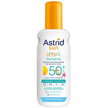 Astrid Kids Sensitive Sun Spray SPF 50+ 150ml savaiminio įdegio kremas