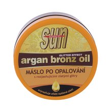 Vivaco Sun Argan Bronze Oil - After-sun butter with brightening gold glitter 200ml savaiminio įdegio kremas