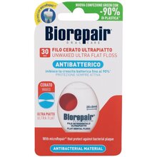 Biorepair Antibacterial Unwaxed Ultra Flat Floss Dantų siūlas Tarpdančių siūlas Unisex