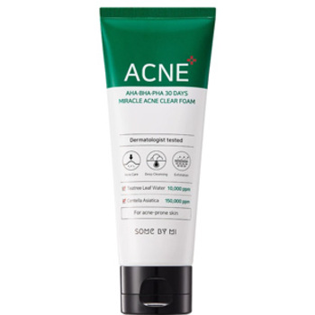 Some By Mi AHA.BHA.PHA 30 Days Miracle Acne Clear Foam 100ml Korejiešu taukainas ādas kopšanas līdzeklis thumbnail 1